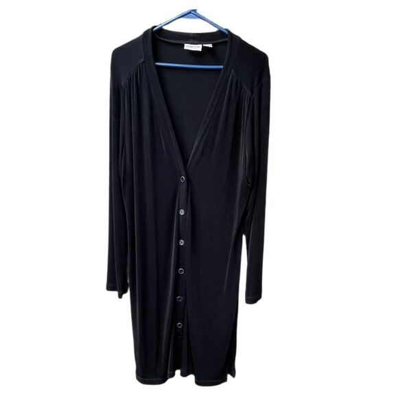 Chico’s travelers size L(2) midi button front cardigan Made in USA. - Picture 1 of 8